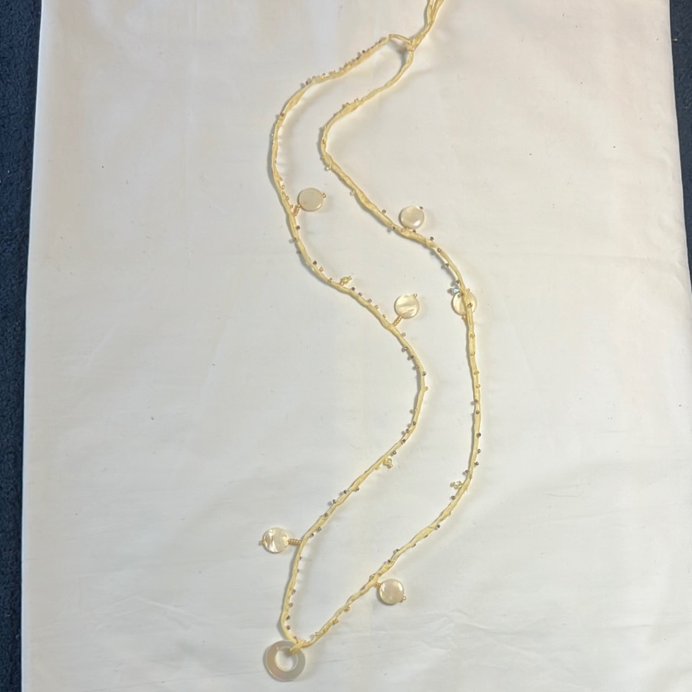 Elegant Cream Beaded, Shell and Rhinestone Necklace